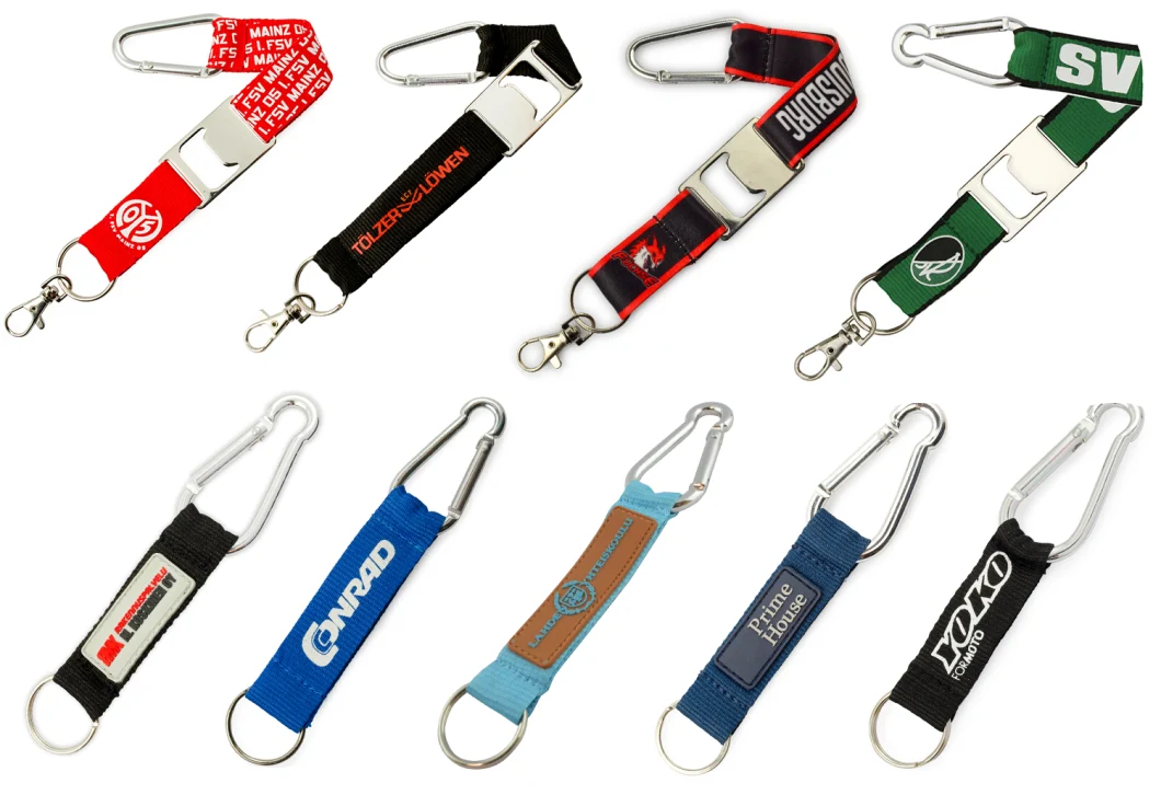 Custom Carabiner Short Neck Strap Lanyard Metal Hook